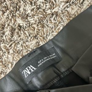 Zara leather skinny jeans